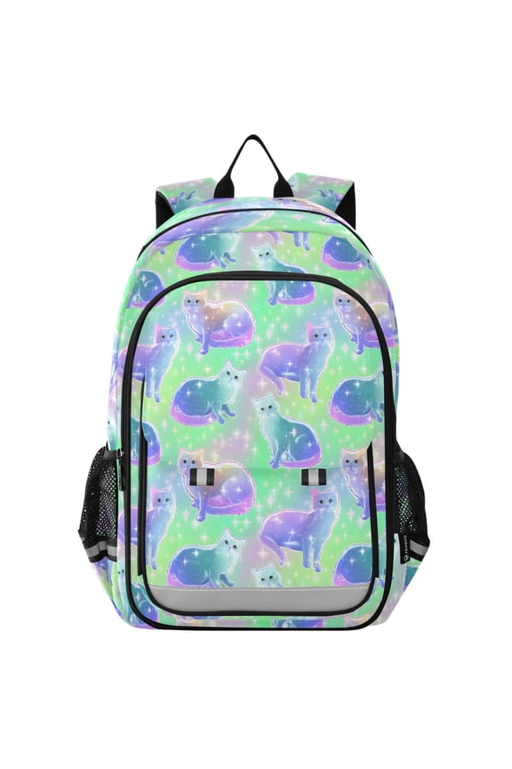 Glitter Cute Cats Laptop Backpack Purse Travel Bag Casual School Bookbag Rucksack for Women Men