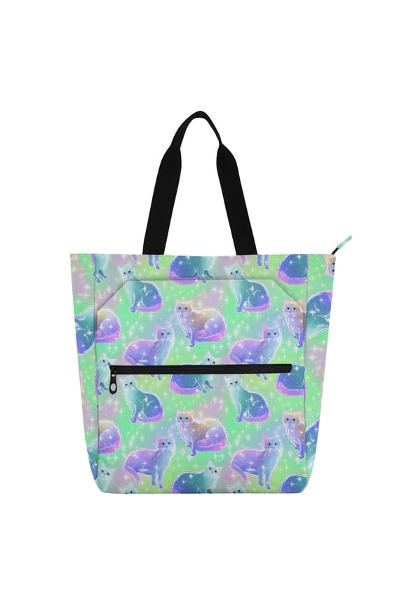 Glitter Cute Cats School Book Bag Kids Tote Bags Handbag