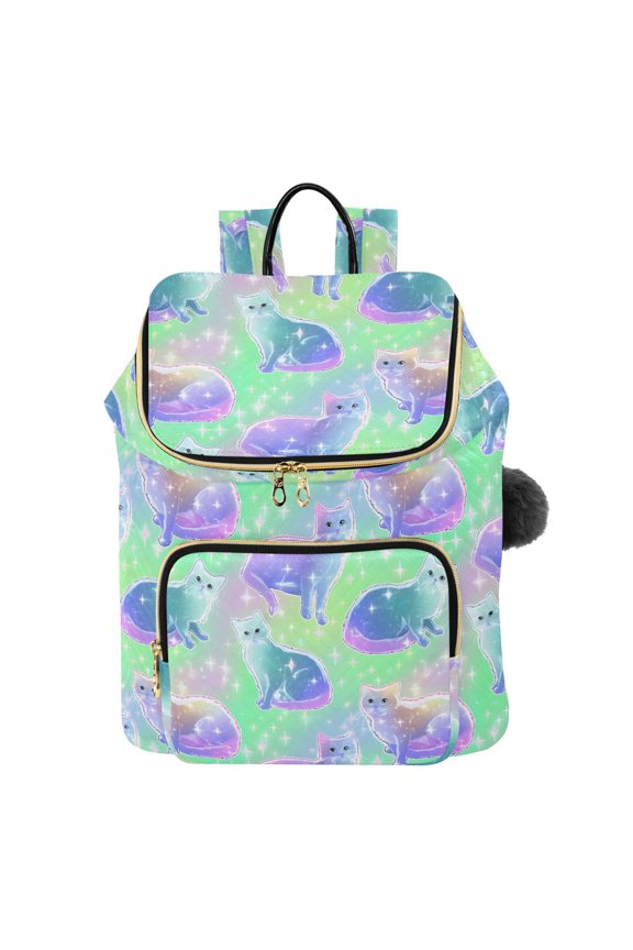 Glitter Cute Cats Travel Backpack Laptop Bag Large Capacity Daypack