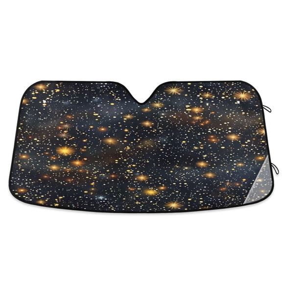 ALAZA Glitter Shiny Galaxy Windshield Sun Shade Car Foldable Visor Block UV Rays Protector 53"x23.5"