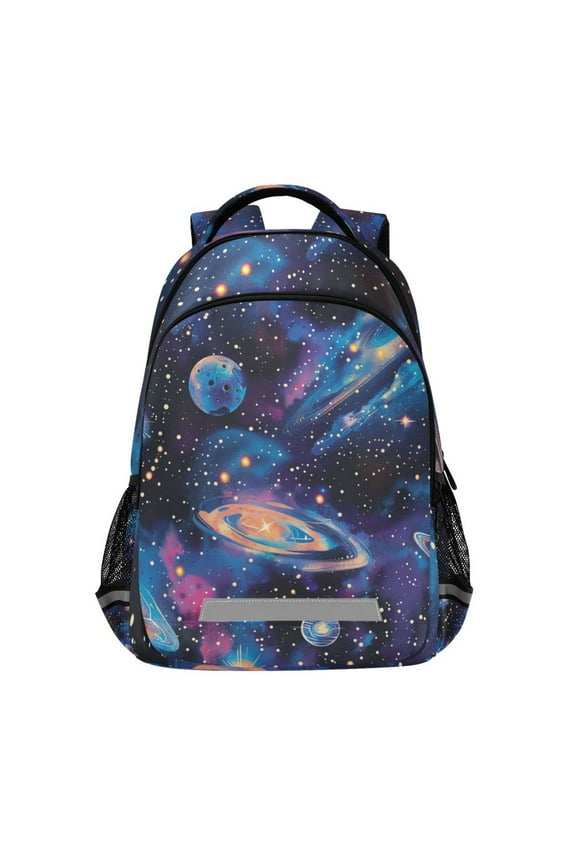 Glittering Galaxy Space Backpack Elementary School Bag Bookbag Travel Rucksack