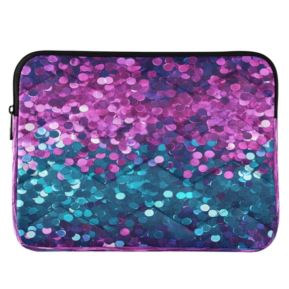 ALAZA Glittery Gradient Turquoise Pattern Laptop Sleeve Case for 13-14 Inch Computer Cover Bag Medium