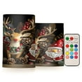 thumbnail image 1 of ALAZA Gnomes and Reindeer 2 PCs LED Flickering Flameless Candles with Remote Timer Battery Operated Candle, 1 of 7