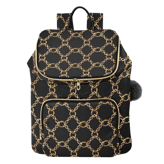 ALAZA Golden Chains Travel Backpack Laptop Bag Large Capacity Daypack