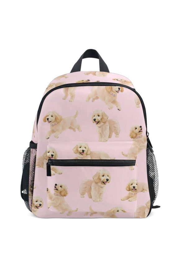 Golden Doodle Puppy Pattern School Backpack Student Bookbag Mini Bag