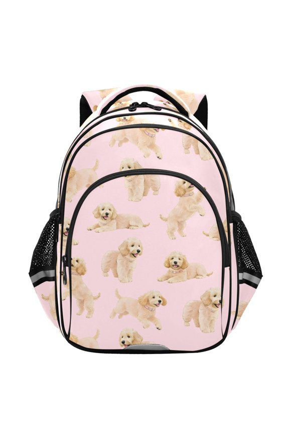 Golden Doodle Puppy School Backpack Elementary Bag Student Bookbag Travel Rucksack