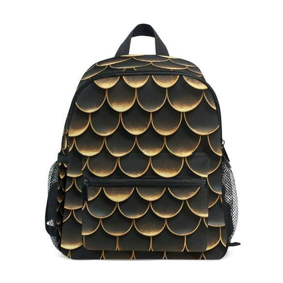 ALAZA Golden Dragon Scales Pattern School Backpack Small Bookbag Mini Bags