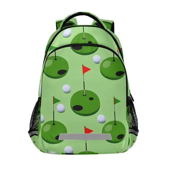 ALAZA Golf Ball and Flag Backpack Elementary School Bag Bookbag Travel Rucksack