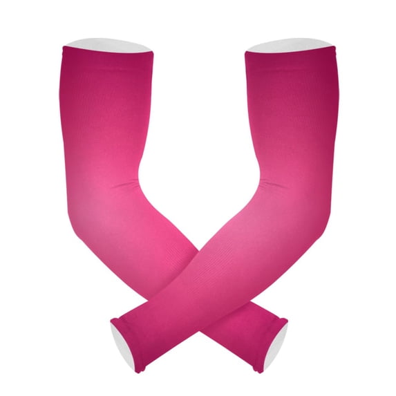 ALAZA Gradient Deep Pink UV Sun Protection Arm Sleeves UPF 50+ Compression Cooling Sleeve 1 Pair
