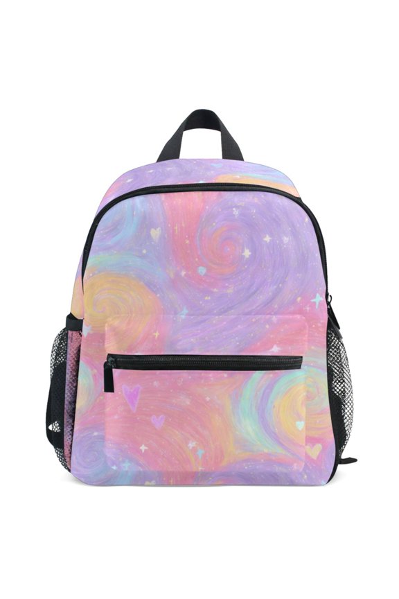 Gradient Galaxy Pattern School Backpack Student Bookbag Mini Bag