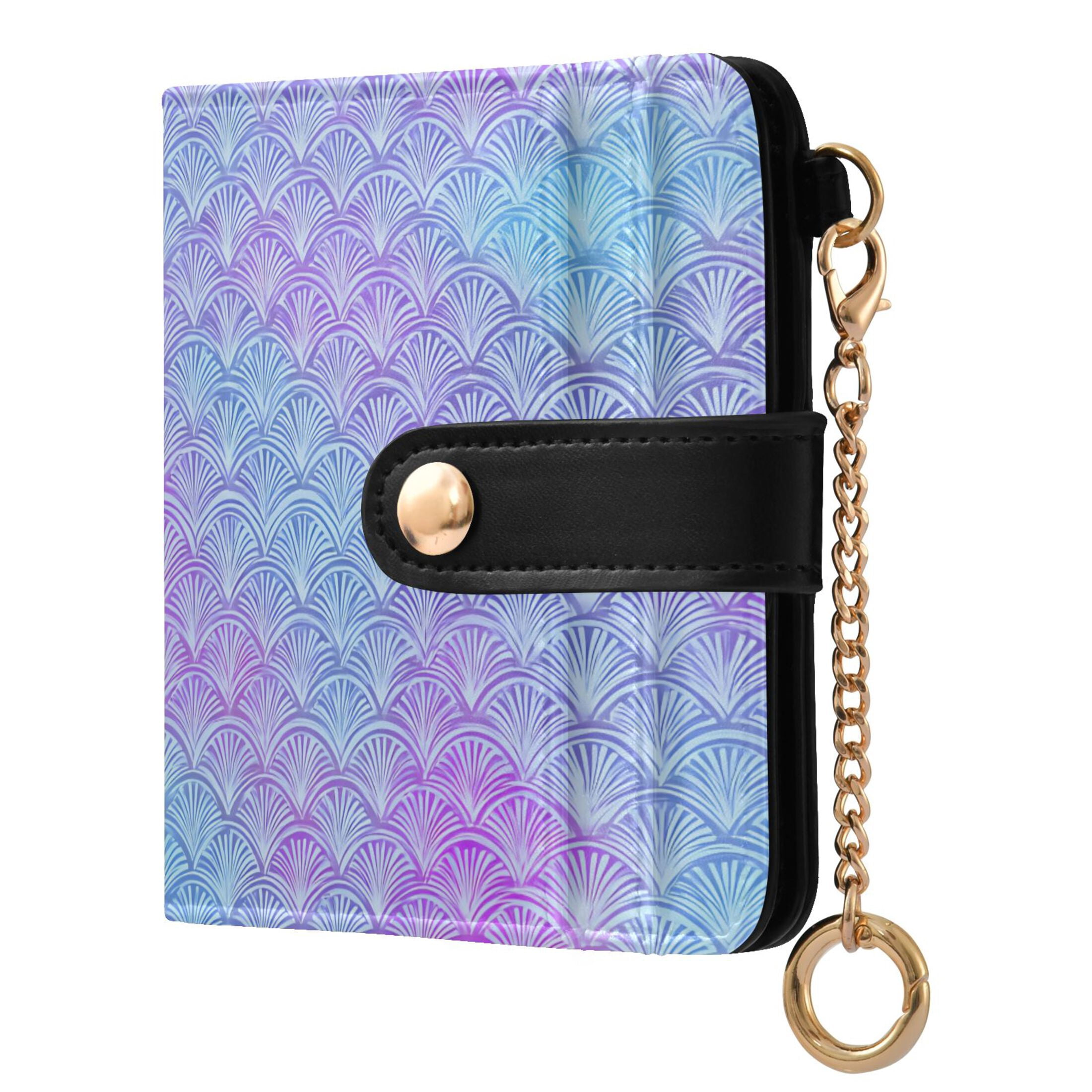ALAZA Gradient Scale Pattern RFID Blocking Bifold Wallet Women Compact ...
