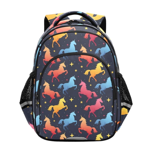 ALAZA Gradient Unicorns Stars School Backpack Elementary Bag Bookbag Travel Rucksack