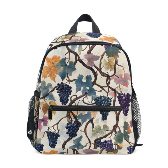 ALAZA Grapes Leaves School Backpack Small Bookbag Mini Bags