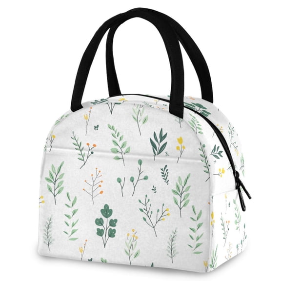 ALAZA Grass Insulated Lunch Box Reusable Cooler Tote Bag Work Office Picnic