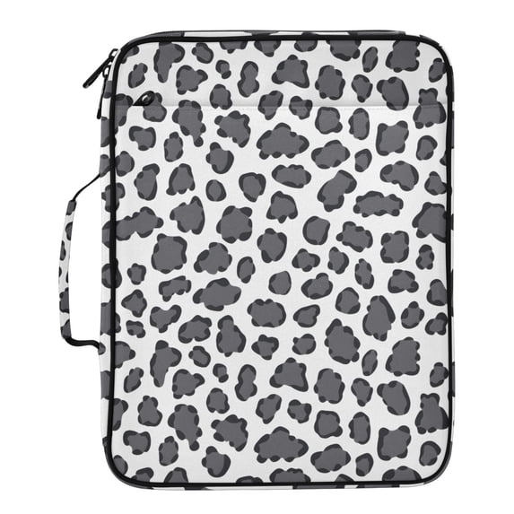 ALAZA Gray Leopard Pattern Expanding Accordion File Folder 3 Ring ...