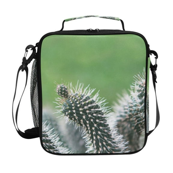 ALAZA Green Cactus Lunch Box Insulated Lunch Bag Reusable Thermal Cooler Tote School Picnic