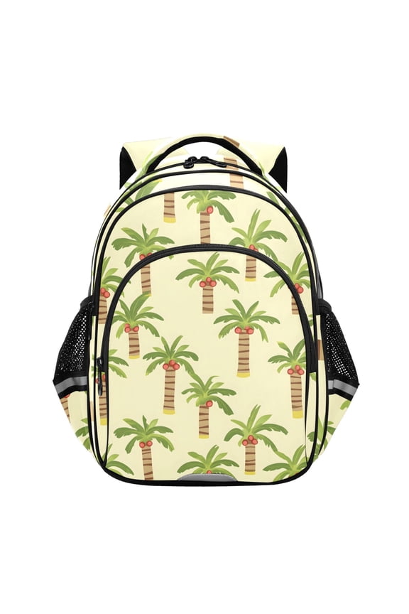 Green Coconut Tree School Backpack Elementary Bag Bookbag Travel Rucksack