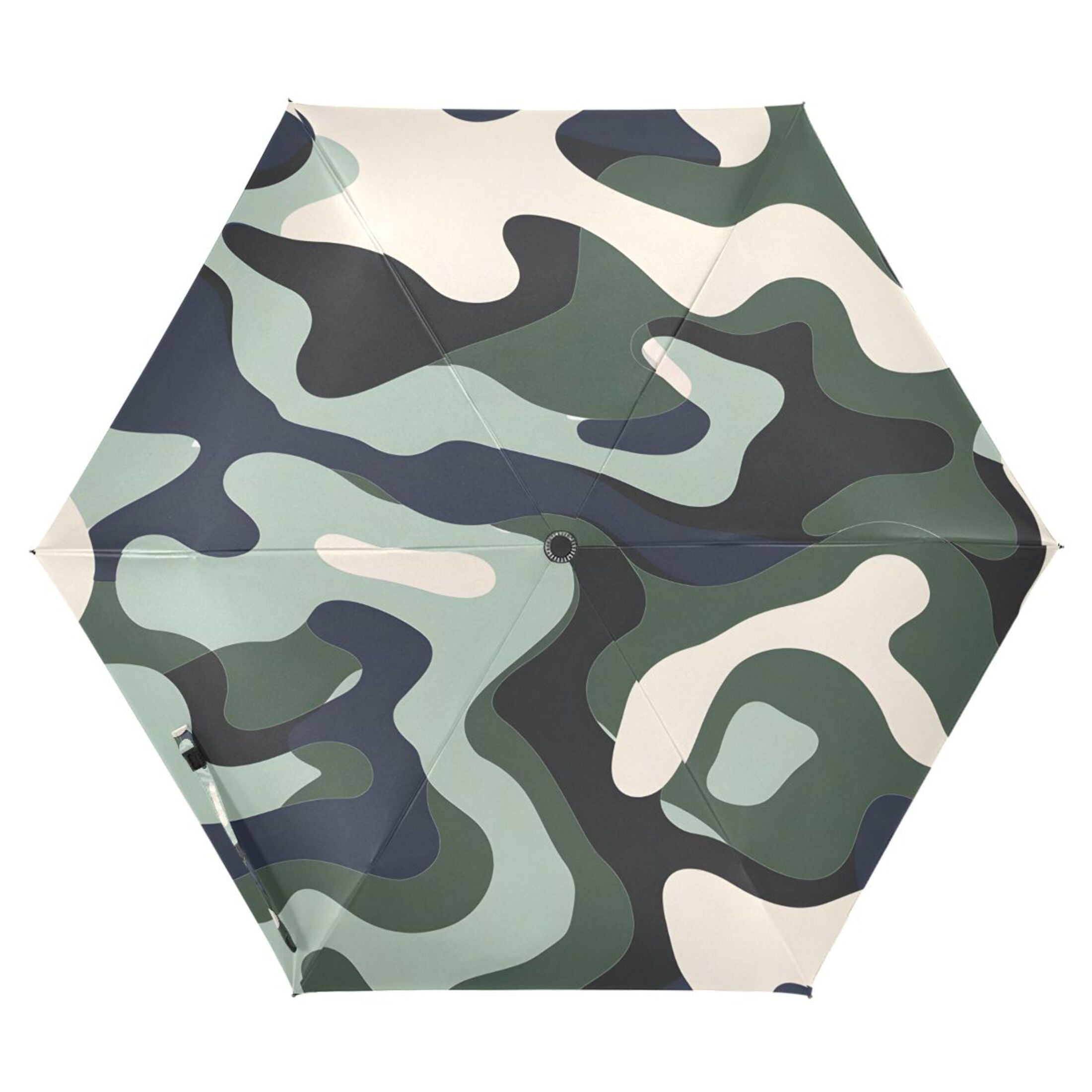 ALAZA Green Graffiti UPF 50+ Compact Folding Umbrella for Rain Travel Umbrella Packable