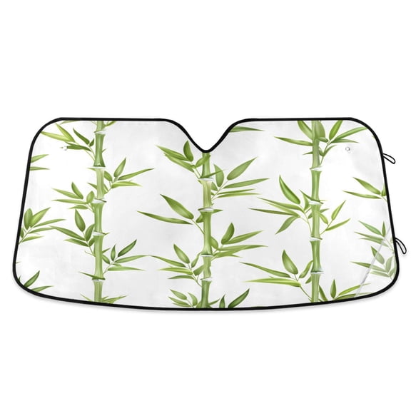 ALAZA Green Leaves Print Windshield Sun Shade Car Foldable Visor Block UV Rays Protector 53"x23.5"