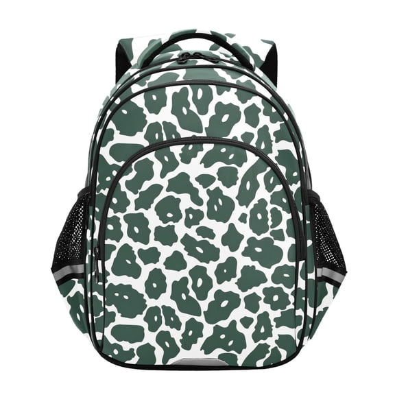 ALAZA Green Leopard Pattern School Backpack Elementary Bag Bookbag Travel Rucksack