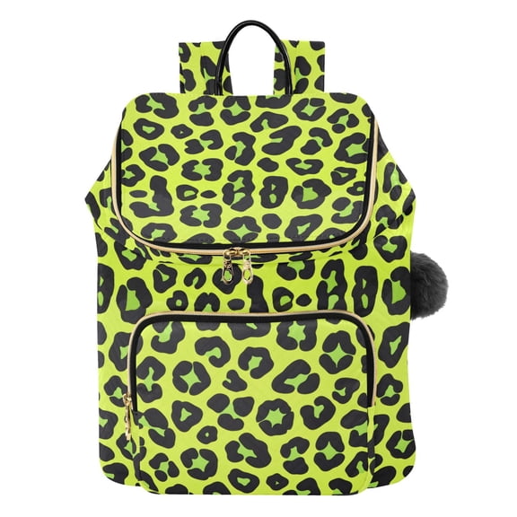 ALAZA Green Leopard Travel Backpack Laptop Bag Large Capacity Daypack