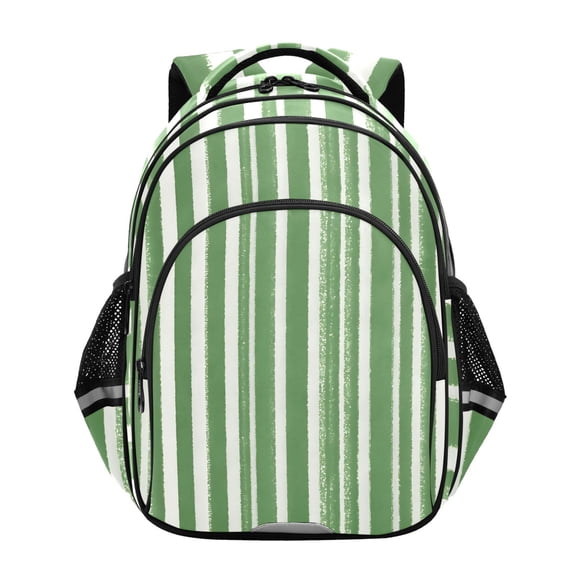 ALAZA Green Stripes School Backpack Elementary Bag Bookbag Travel Rucksack
