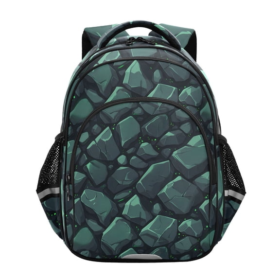 ALAZA Green Texture Stone School Backpack Elementary Bag Bookbag Travel Rucksack
