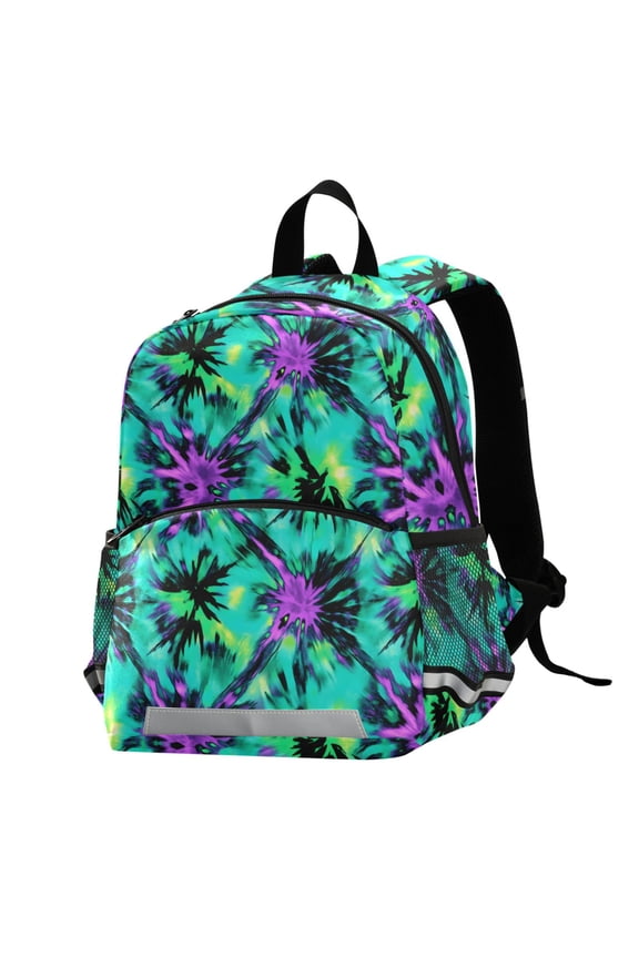 Green Tie Dye School Backpack Elementary Student Bookbag