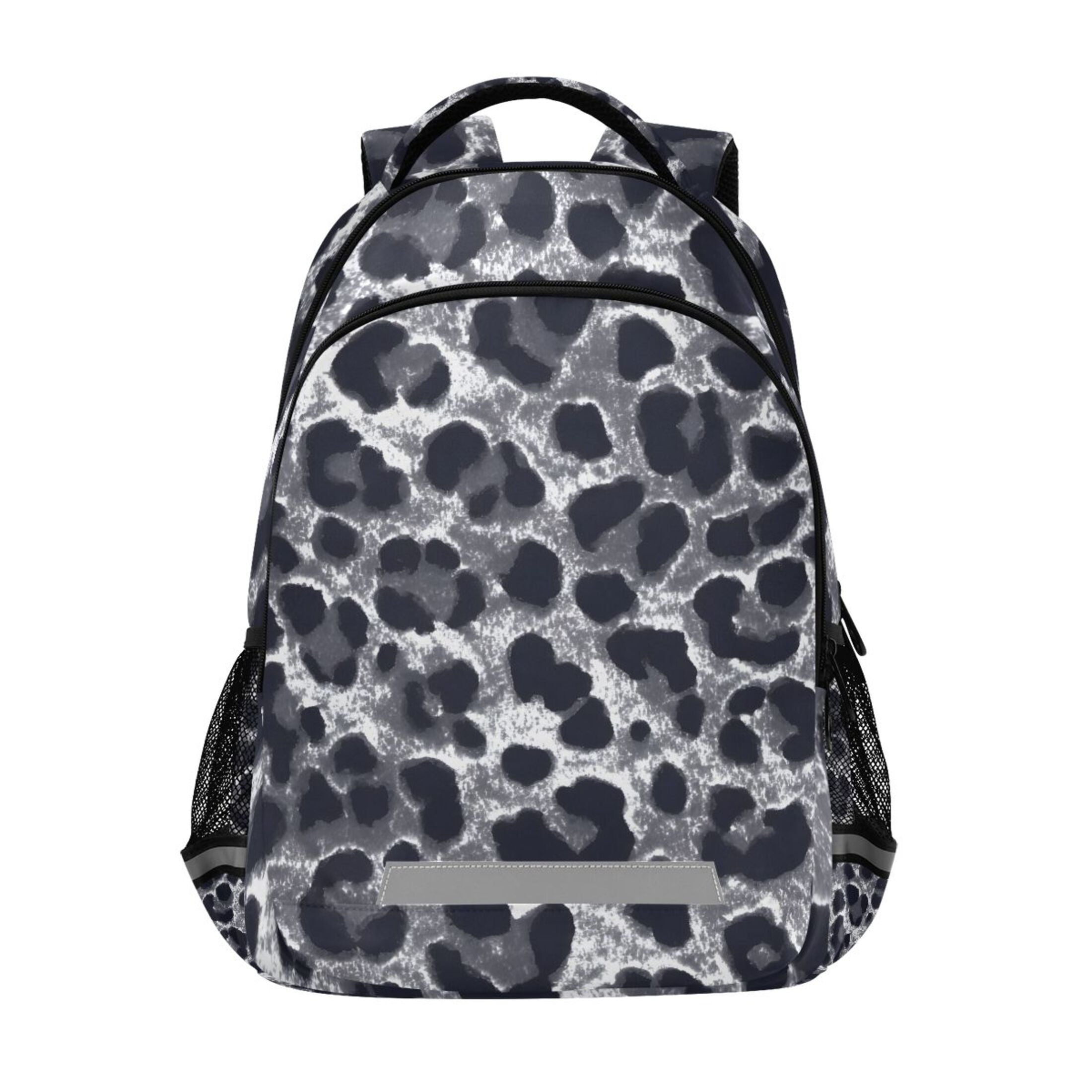 ALAZA Grey Leopard Print Backpack Elementary School Bag  display picture 1