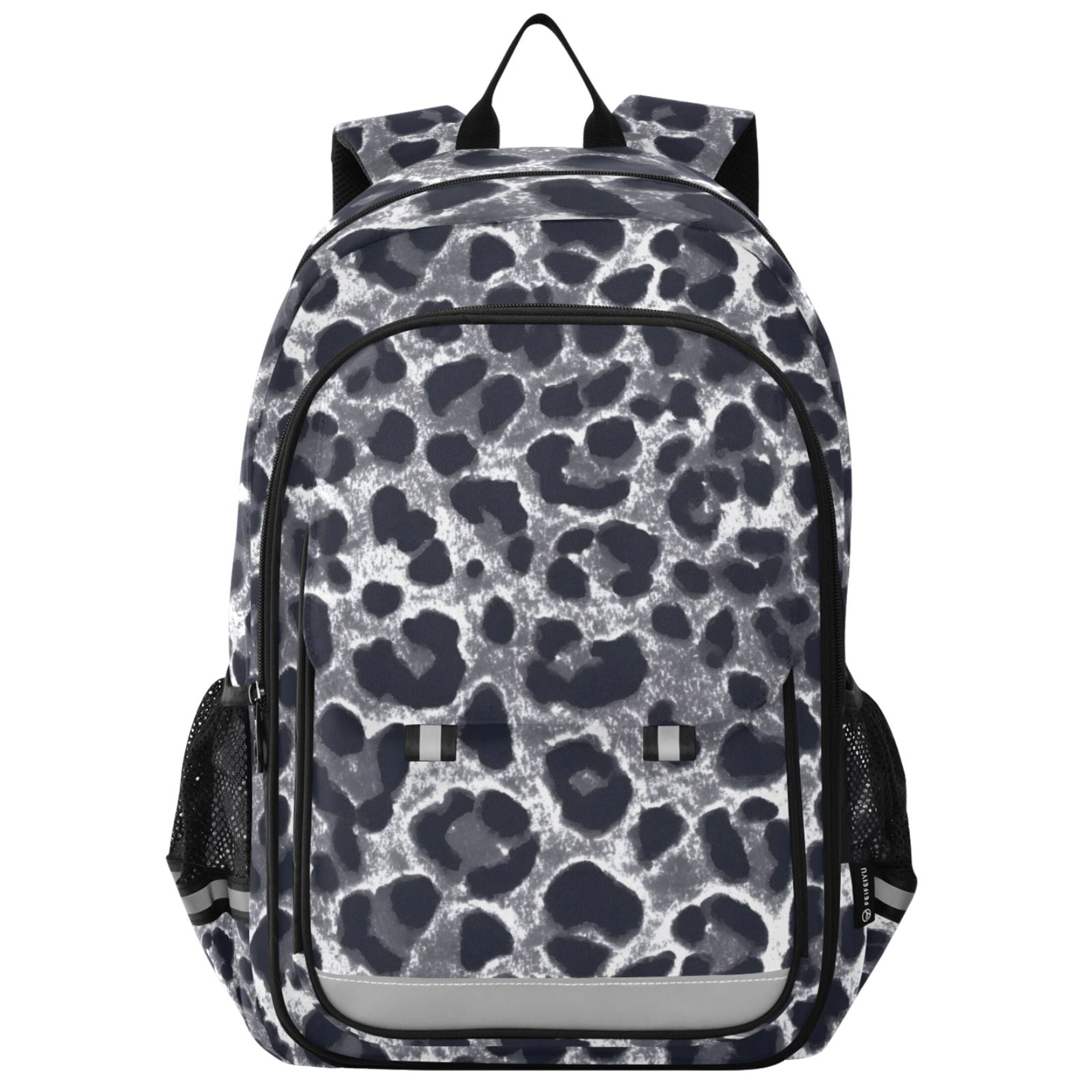 ALAZA Grey Leopard Print Laptop Backpack Purse Travel Bag  display picture 2
