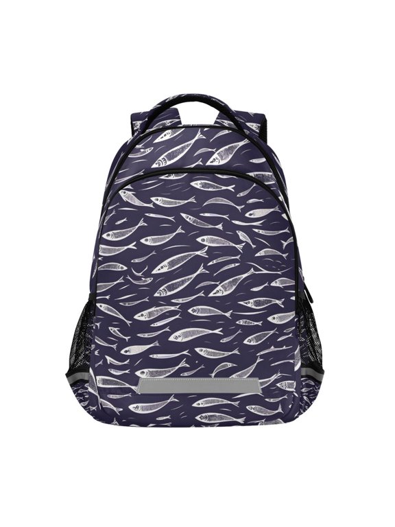 Group Of Fish Backpack Elementary School Bag Bookbag Travel Rucksack