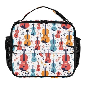 ALAZA Guitar Music Notes Lunch Box Insulated Lunch Bag Cooler Tote with Shoulder Strap