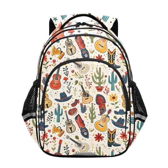 ALAZA Guitar and Boot School Backpack Elementary Bag Bookbag Travel Rucksack