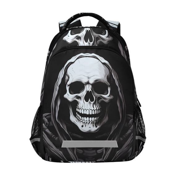 ALAZA Halloween Skeleton Skull Backpack Elementary School Bag Bookbag Travel Rucksack