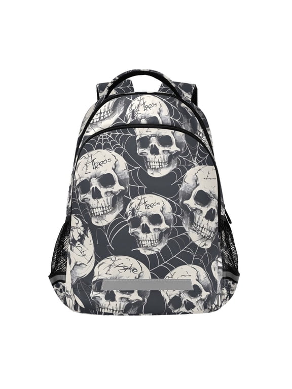 Halloween Skulls Backpack Elementary School Bag Bookbag Travel Rucksack