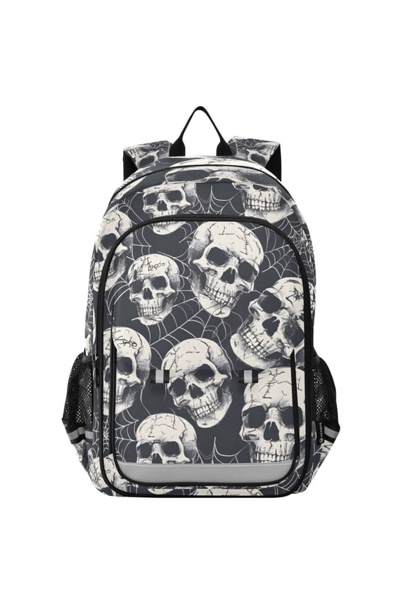 Halloween Skulls Laptop Backpack Purse Travel Bag Casual School Bookbag Rucksack for Women Men
