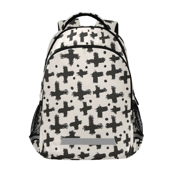 ALAZA Hand Drawn Cross Strokes Backpack Elementary School Bag Bookbag Travel Rucksack