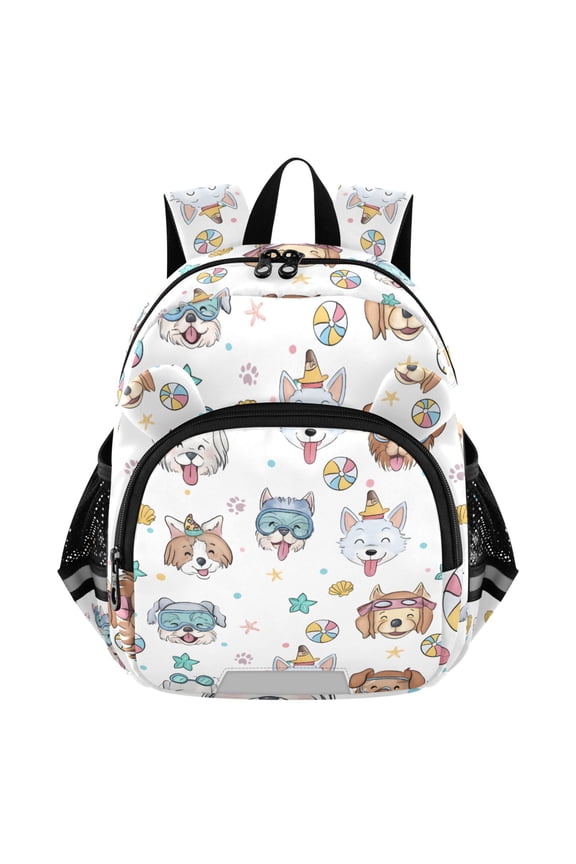 Hand Drawn Cute Dog Mini Backpack School Bookbag Age 3-7 Medium