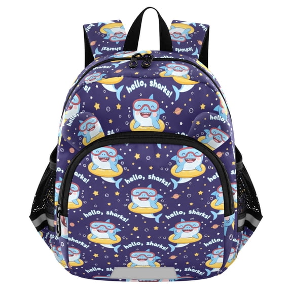 ALAZA Happy Sharks Mini Backpack School Bookbag Age 3-7 Medium