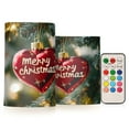 thumbnail image 1 of ALAZA Heart Christmas 2 PCs LED Flickering Flameless Candles with Remote Timer Battery Operated Candle, 1 of 7