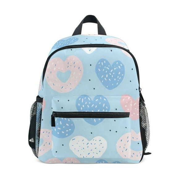 ALAZA Heart Donut Pattern School Backpack Small Bookbag Mini Bags