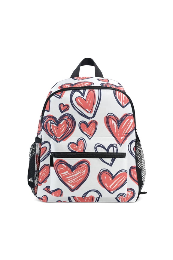 Heart Paint School Backpack Small Bookbag Mini Bags