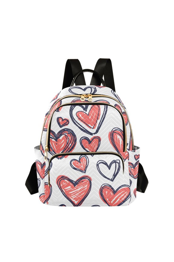 Heart Paint Womens Travel Laptop Backpack Large Daypack Ladies Shoulder Bags S