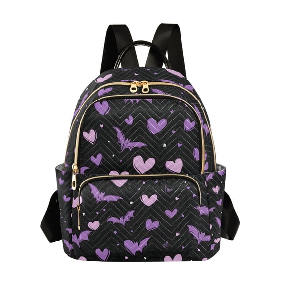 ALAZA Hearts Bats Womens Travel Laptop Backpack Large Daypack Ladies Shoulder Bags S