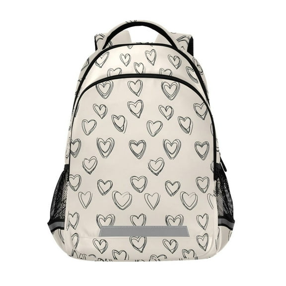 ALAZA Hearts Drawn Backpack Elementary School Bag Bookbag Travel Rucksack