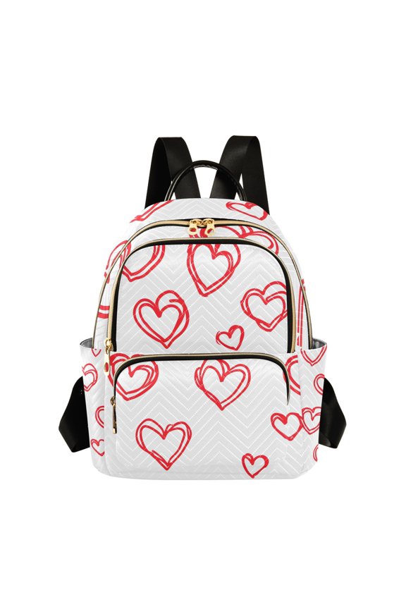 Hearts Love Womens Travel Laptop Backpack Large Daypack Ladies Shoulder Bags S