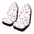 thumbnail image 1 of ALAZA Hearts Pattern Car Seat Covers 2 PCs Universal Auto Front Seats Interior Protector, 1 of 7