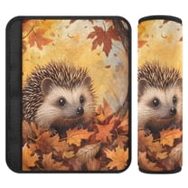 ALAZA Hedgehog Autumn Car Seat Belt Adjuster Neck Covers Shoulder Cushions Pads S
