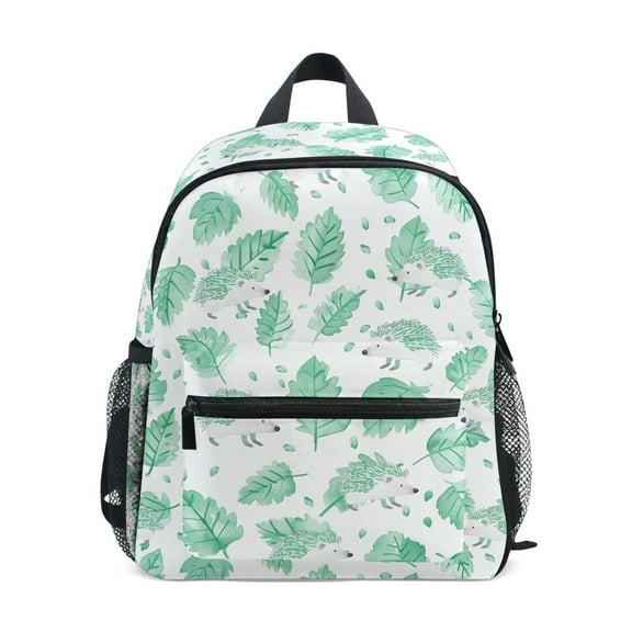ALAZA Hedgehog Leaves Green School Backpack Small Bookbag Mini Bags