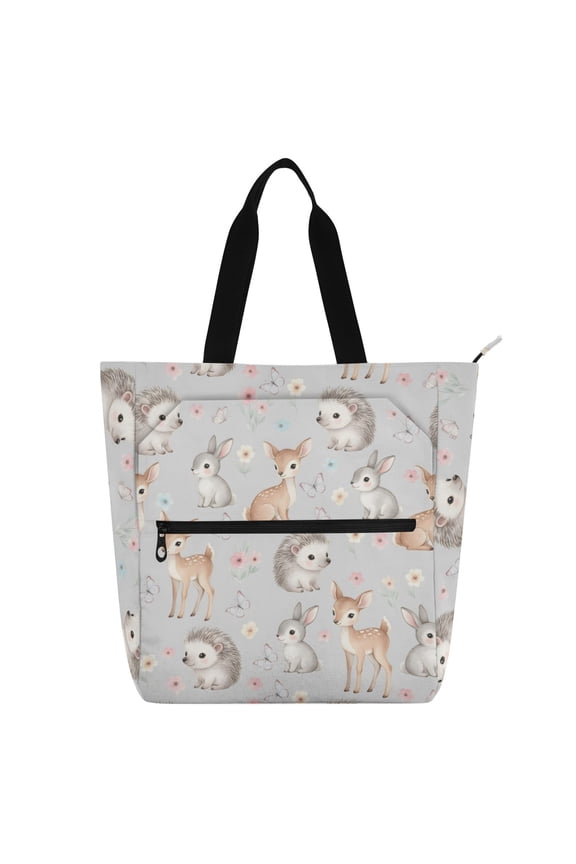 Hedgehog Rabbit Deers School Book Bag Kids Tote Bags Handbag